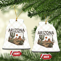 Arizona State Map Desert Landscape Cactus Southwest Ceramic Ornament