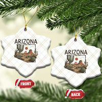 Arizona State Map Desert Landscape Cactus Southwest Ceramic Ornament