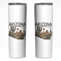 Arizona State Map Desert Landscape Cactus Southwest Skinny Tumbler