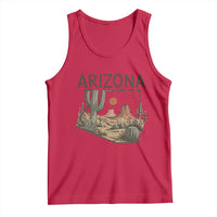 Arizona State Map Desert Landscape Cactus Southwest Tank Top
