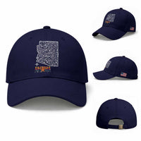 Arizona Map Phoenix Sedona Tucson Southwest Travel Baseball Cap