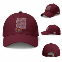 Arizona Map Phoenix Sedona Tucson Southwest Travel Baseball Cap