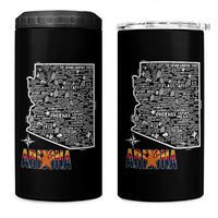 Arizona Map Phoenix Sedona Tucson Southwest Travel 4 in 1 Can Cooler Tumbler
