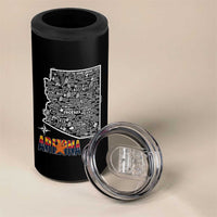 Arizona Map Phoenix Sedona Tucson Southwest Travel 4 in 1 Can Cooler Tumbler