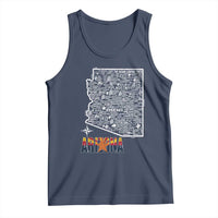Arizona Map Phoenix Sedona Tucson Southwest Travel Tank Top