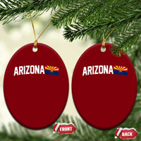 Vintage Arizona AZ State Flag Ceramic Ornament