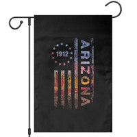 Arizona American Flag Pride Cactus Landscape Established 1912 Garden Flag
