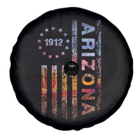 Arizona American Flag Pride Cactus Landscape Established 1912 Spare Tire Cover