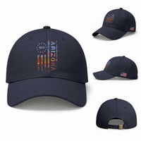 Arizona American Flag Pride Cactus Landscape Established 1912 Baseball Cap