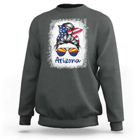 Arizona American Flag Messy Bun Pride Sweatshirt