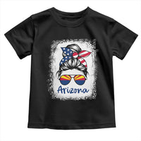 Arizona American Flag Messy Bun Pride Toddler T Shirt
