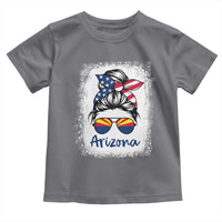 Arizona American Flag Messy Bun Pride Toddler T Shirt
