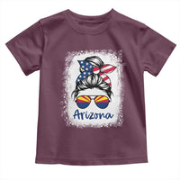 Arizona American Flag Messy Bun Pride Toddler T Shirt