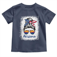 Arizona American Flag Messy Bun Pride Toddler T Shirt