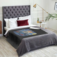 Route Highway 66 Road Sign Distressed Road Trip Starry Night Throw Blanket