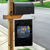 Route Highway 66 Road Sign Distressed Road Trip Starry Night Garden Flag
