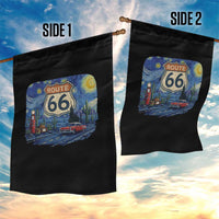 Route Highway 66 Road Sign Distressed Road Trip Starry Night Garden Flag