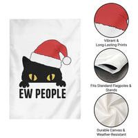 Funny Cat Christmas Garden Flag Ew People Anti Social Grumpy Cat Xmas - Wonder Print Shop