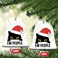 Funny Cat Christmas Ceramic Ornament Ew People Anti Social Grumpy Cat Xmas - Wonder Print Shop