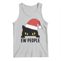 Funny Cat Christmas Tank Top Ew People Anti Social Grumpy Cat Xmas - Wonder Print Shop