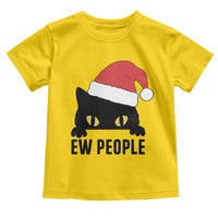 Funny Cat Christmas Toddler T Shirt Ew People Anti Social Grumpy Cat Xmas - Wonder Print Shop