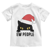 Funny Cat Christmas Toddler T Shirt Ew People Anti Social Grumpy Cat Xmas - Wonder Print Shop