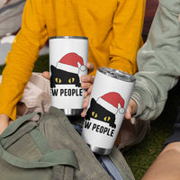 Funny Cat Christmas Tumbler Cup Ew People Anti Social Grumpy Cat Xmas - Wonder Print Shop