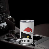 Funny Cat Christmas Tumbler Cup Ew People Anti Social Grumpy Cat Xmas - Wonder Print Shop