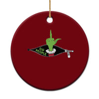 Funny Elf Hand Christmas Ceramic Ornament Ew People Anti Socaial Xmas - Wonder Print Shop