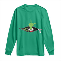Funny Elf Hand Christmas Long Sleeve Shirt Ew People Anti Socaial Xmas - Wonder Print Shop