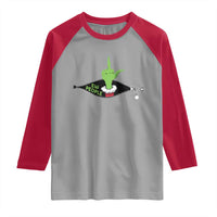 Funny Elf Hand Christmas Raglan Shirt Ew People Anti Socaial Xmas - Wonder Print Shop