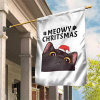 Funny Black Cat Christmas Garden Flag Cute Kitty Xmas - Wonder Print Shop