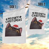 Funny Black Cat Christmas Garden Flag Cute Kitty Xmas - Wonder Print Shop