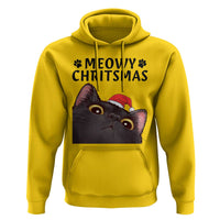 Funny Black Cat Christmas Hoodie Cute Kitty Xmas - Wonder Print Shop