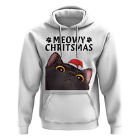 Funny Black Cat Christmas Hoodie Cute Kitty Xmas - Wonder Print Shop