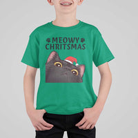 Funny Black Cat Christmas T Shirt For Kid Cute Kitty Xmas - Wonder Print Shop