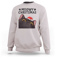 Funny Black Cat Christmas Sweatshirt Cute Kitty Xmas - Wonder Print Shop