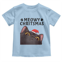 Funny Black Cat Christmas Toddler T Shirt Cute Kitty Xmas - Wonder Print Shop