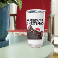 Funny Black Cat Christmas Tumbler Cup Cute Kitty Xmas - Wonder Print Shop