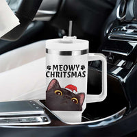 Funny Black Cat Christmas Tumbler With Handle Cute Kitty Xmas - Wonder Print Shop