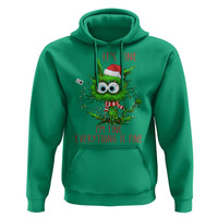 Funny Cat Green Christmas Hoodie It Is Fine I Am Fine Everything Is Fine - Wonder Print Shop