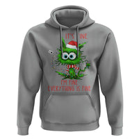 Funny Cat Green Christmas Hoodie It Is Fine I Am Fine Everything Is Fine - Wonder Print Shop