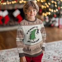 Funny Black Cat Xmas Ugly Christmas Sweater On the Naughty List And I Regret Nothing - Wonder Print Shop