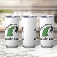 Funny Black Cat Christmas Tumbler Cup On the Naughty List And I Regret Nothing - Wonder Print Shop