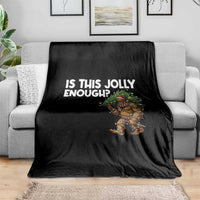 Funny Bigfoot Christmas Throw Blanket Is This Jolly Enough - Wonder Print Shop