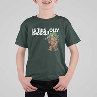 Funny Bigfoot Christmas T Shirt For Kid Is This Jolly Enough - Wonder Print Shop