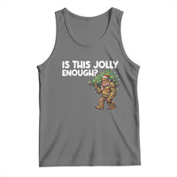 Funny Bigfoot Christmas Tank Top Is This Jolly Enough - Wonder Print Shop
