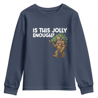 Funny Bigfoot Christmas Youth Sweatshirt Is This Jolly Enough - Wonder Print Shop
