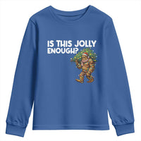 Funny Bigfoot Christmas Youth Sweatshirt Is This Jolly Enough - Wonder Print Shop