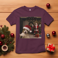 Funny Cat With Santa Selfie Christmas T Shirt - Wonder Print Shop